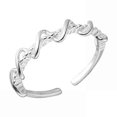 thumbnail image 1 of Braided line ring, S925 sterling silver smooth ring, versatile ring, simple and compact ring, 1 of 5