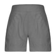 thumbnail image 4 of Women Shorts Comfy Plus Size Dance Shorts Women Summer Solid Cotton Pocket Casual Shorts, 4 of 6