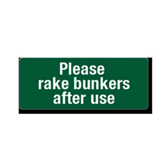 EverMark  Please Rake Bunkers After Use Clip-On Sign
