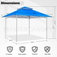 thumbnail image 2 of MASTERCANOPY 13 x 13ft Pop-up Canopy Tent with Auto Extending Eaves, Blue, 2 of 8