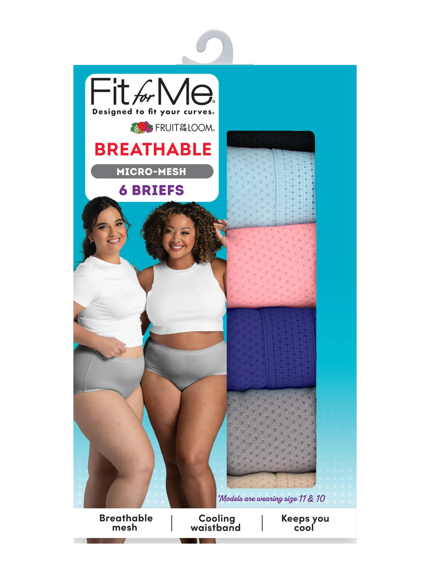Fit For Me by Fruit of the Loom Women's Plus Brief, 6-Pack photo 7