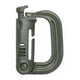 thumbnail image 1 of Mosquetón para mochila en forma de D para exteriores, cierre colgante de acero y plástico (verde militar), 1 of 6