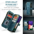 thumbnail image 5 of CaseMe Case for Samsung Galaxy A22 5G Wallet Case for Women Men, Fashion Durable PU Leather Magnetic Flip Lanyard Strap Wristlet Zipper Card Holder Wallet Phone Case for Samsung Galaxy A22 5G 6.6", 5 of 11