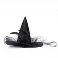 thumbnail image 1 of Sombrero de bruja negro JUSTOTRY para Fiesta de Disfraces y Halloween, 1 of 3