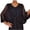 Black, variant on Women's Summer Cardigans for Women Crochet Knit 3/4 Sleeve Open Front Tie Kimonos Boho Tops Hollow out Beach Vacation Coverups Black