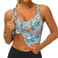 thumbnail image 3 of KLL cartoon Elephant for Workout Tank Tops for Women,U Back Fitness Top Built in Shelf Bras Padded Fit for Yoga Gym-XX-Large, 3 of 8