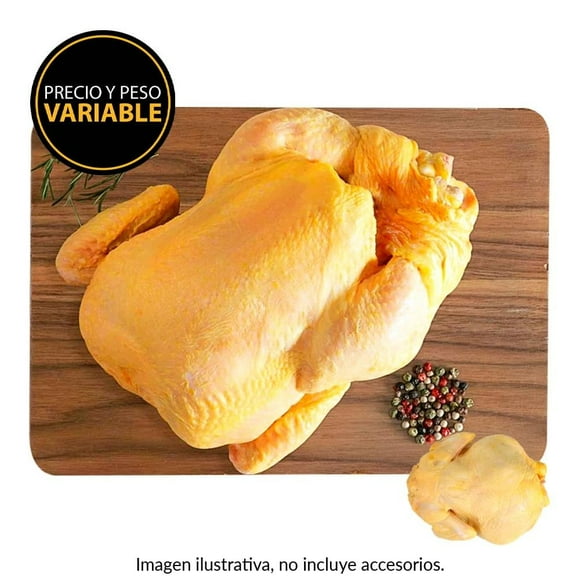Pollo entero fresco sin cortar por kg peso aprox por pieza