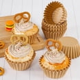 thumbnail image 6 of Caperci Heavy-Duty Natural Cupcake Liners - 150 Count Grease-Resistant Baking Cups, Odorless, No Pan Needed, Easy Release​(Natural), 6 of 6