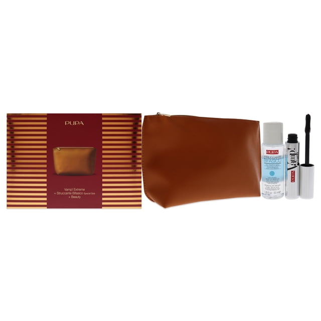 Pupa Milano ¡Vampiro de 0.40 oz! Extreme Mascara -010 Black, 1.69oz desmaquillador bifásico, bolsa de belleza ¡Vamp! Set Desmaquillador Extremo y Bifásico 3 Pc Pupa Milano ¡Vampiro! Extreme Mascara -010 Black, 1.69oz desmaquillador bifásico, bolsa de belleza 3 Pc