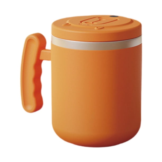 Taza de café con agitador automático, taza mezcladora eléctrica, regalo, taza automezcladora para otros Naranja