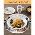 thumbnail image 3 of 13 Inch Round Placemats Set of 6, Black Gnomes Christmas Non Slip Heat Insulation PP Table Mats, Snowflake Xmas Tree Gifts Winter Washable Place Mats for Kitchen Dining Party Table Decor, 3 of 7