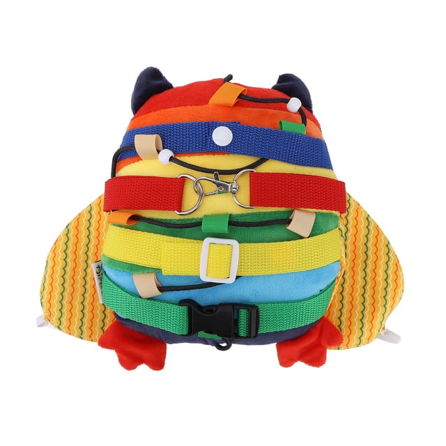 Juguetes de tablero con hebilla, cremallera con patrón de animales para niños, juguete educativo para niños, juguetes de vestir para niños diseñados para el futuro