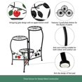 thumbnail image 2 of Zimtown Country Apple Plant Stand Shelf Holds 3-Flower Pot, 2 of 7