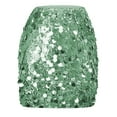 thumbnail image 2 of Abomasnow Sequin Skirt for Women Sexy Sparkly Stretchy Bodycon Mini Skirts Night Out Evening Party Cocktail Long Glitter Skirts, 2 of 5