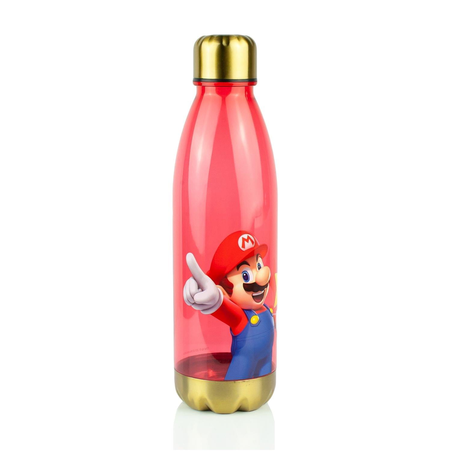 Super Mario Bros Red Plastic Water Bottle 20 Oz Walmart Com