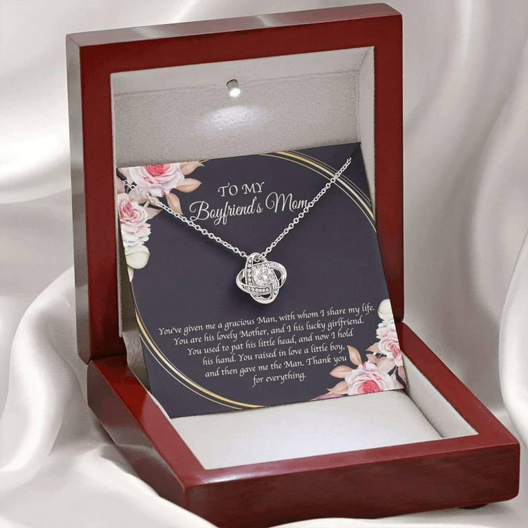Boyfriend's Mom - for Everything - Great for Mother's Day, Christmas, Her Birthday, or As An Encouragement Gift 14K White Gold Finish / Standard Box