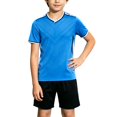 thumbnail image 3 of Letdown Outfit Sets for Boys Kids Sports Short Sleeve Training With Football Theme Breathable Athletic Youth Team Practice Party Photography Clothes Daily Comfort Wear Summer Outfits for Kids, 3 of 6