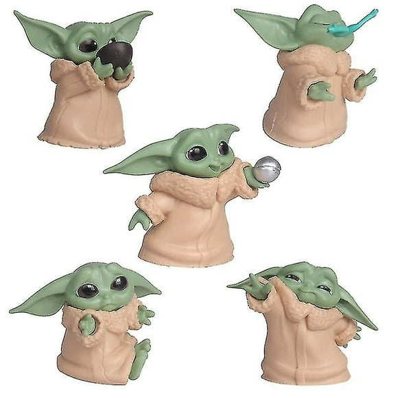 5case Pack Star Wars Baby Yoda Figure Toy The Mandalorian Children's Collection