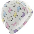 thumbnail image 1 of FYBTO Swimming Cap Llama Funny Animal Unisex Adult FYBTO Polyester, 1 of 4