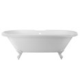 thumbnail image 1 of Halifax 70 Inch Acrylic Double Ended Clawfoot Tub - Rim Faucet Drillings - Imperial Ball & Claw Feet, 1 of 2