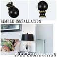 thumbnail image 3 of HINTRMENT 2Pack Lamp Topper Knob Zinc Alloy Black Retro Look for Home Use, 3 of 4