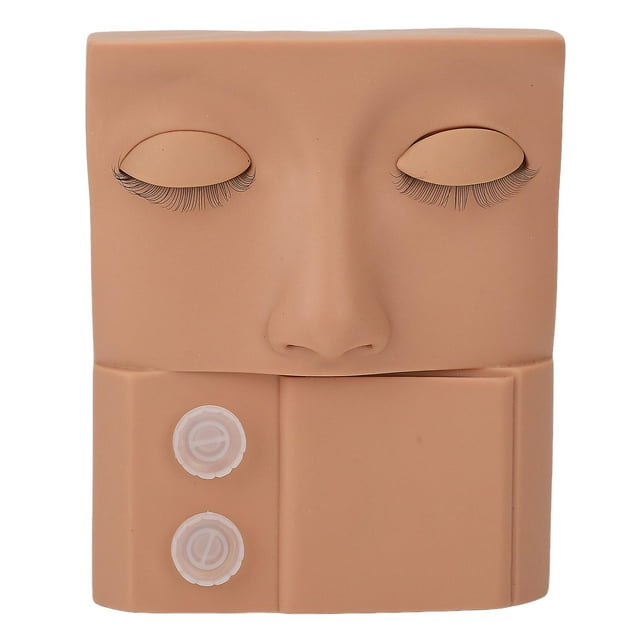 PVC Skin Color Eyelash Mannequin Head for Makeup and Eyelash Extension Practice