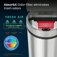 thumbnail image 6 of iTouchless Stainless Steel Sensor Trash Can with AbsorbX Odor Control 13 gallon Silver IT13HX, 6 of 7