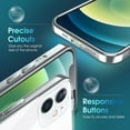 thumbnail image 4 of Crystal Clear Case for iPhone 12, [Not Yellowing] [Camera Protection] [Military Grade Drop Tested] Transparent Shockproof Protective Phone Case Soft Silicone Slim Cover, 6.1 inch, Silver, 4 of 16
