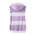 thumbnail image 6 of Dazajoo Womens Fuzzy Fleece Vest Casual Oversized Zip Up Sherpa Hooded Jacket Sleeveless Winter Warm Coat Outerwear,Purple,XXXXL, 6 of 6