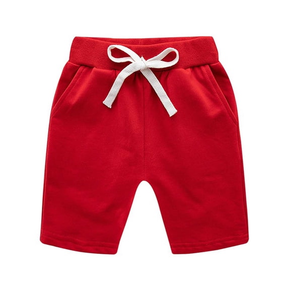 Girl Shorts Comfortable Red Shorts High Waisted Boys Uniform Pants 7-8 Years