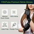 thumbnail image 3 of Fifth Pulse Nitrile Exam Latex Free & Powder Free Gloves - Black - Box of 100 Gloves (Large), 3 of 13