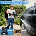 thumbnail image 4 of 990 PSI Cordless Pressure Washer  ,Portable Handheld Power Washer ,  6-in-1 Swivel Nozzle, 16.4FT Hose,for Car Yard Fence Wall Cleaning and Garden Irrigation, 4 of 10