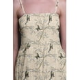 thumbnail image 3 of Bimba Robe Maxi Tube Smockée Imprimé Fleur & Chardonneret Américain Vacances d'Été-TG, 3 of 7