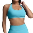 thumbnail image 1 of Sujetadores deportivos de sujeción media-baja para mujer: sin costuras, espalda abierta, relleno extraíble, ideales para yoga, gimnasio y entrenamiento., 1 of 4