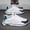 G63 White Blue, variant on ' High-Top Breathable Athletic Sneakers with Air-Cushion Sole, Cushioned Insole & PVC Upper/Rubber Outsole - Lace-Up Gym,Streetwear Suitable for Daily Workouts & Urban Commutes,