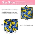 thumbnail image 2 of RATGDN Collapsible Fabric Cube Storage Bin with Double Handles for Living Room Bedroom Office Black - Lemon Juice Fruit, 2 of 7