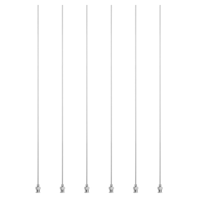Uxcell 6 Pcs 17G 10 Inch Blunt Tip Dispensing Needle with Lure Lock for Refilling Liquid Inks Adhesives