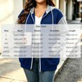thumbnail image 3 of Nugftut Hoodies for Women Plus Size Color Block Raglan Sleeve Pockets Zip Hooded Sweatshirts, 3 of 7