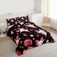 thumbnail image 3 of Castle Fairy Kawaii Axolotl Twin Comforter Sets,Pink Animal Salamander Bedding Set, 3 of 8