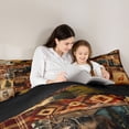 thumbnail image 6 of Homewish Wild Wolves Deer Full Size Comforter Sets,Boho Aztec Tribal Bedding Comforter Set,Jungle Animal Bedding Sets For Boys Kids,Breathable Home Decor Reversible,3 Pieces, 6 of 9