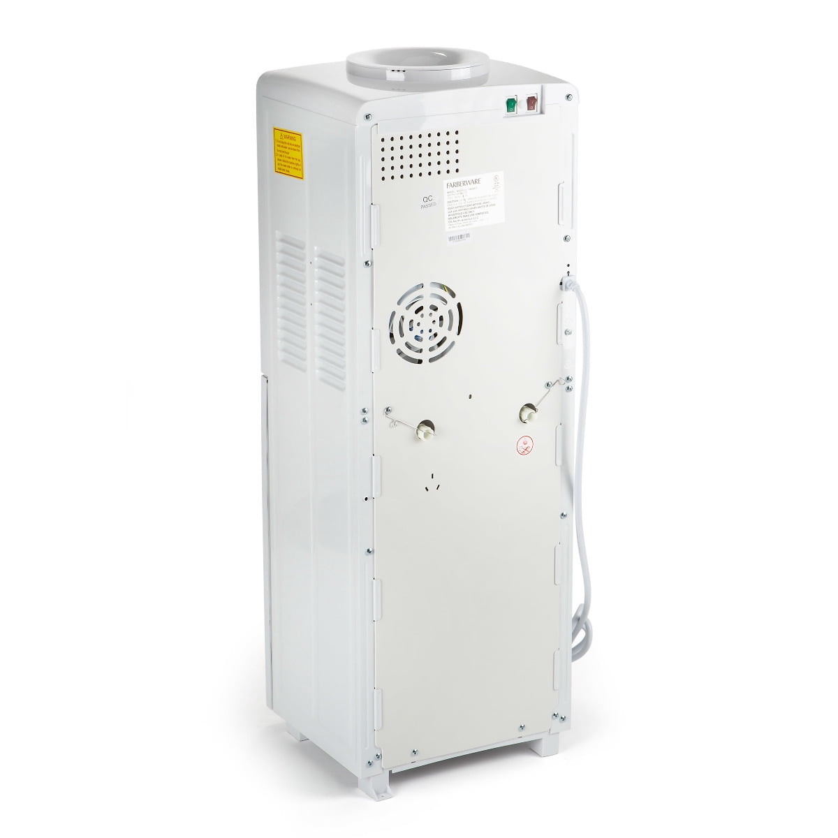 Farberware Freestanding Compact Water Cooler Hot and Cold Dispenser, White