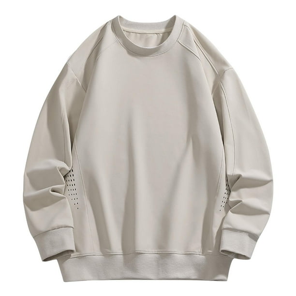 pstuiky camisas de manga larga para hombre, Sudadera informal de manga larga con cuello en V y cremallera de invierno para hombre Tops de talla grande para hombre xxxxl