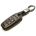 thumbnail image 2 of Vitodeco Leather Smart Key Fob Case Cover Holder Protector Compatible with Audi (4-Button, Brown), 2 of 6