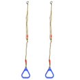 thumbnail image 1 of Kids Gym Rings Children Trapeze Gym Swing Bar Kids Trapeze Bar Rings Adjustable Gym Fitness Pull Up Rings with Hanging Ropes for Playground Home Swing Equipment(Blue), 1 of 9