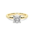 thumbnail image 3 of IGI Certified 2 Carat Princess Shape Lab Grown Diamond Engagement Ring | 14K Yellow Gold | Matilda Leaf Petal Solitaire Diamond Ring | FG-VS1-VS2 Quality Friendly Diamonds, 3 of 6