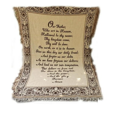 Manual 46 X 60-Inch Throw. Our Father/Lord's Prayer