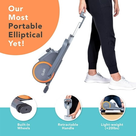 Cubii GO Compact Seated Elliptical - Grey/Orange