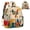 Abstract Art Cat Print, variant on POLERO Fall Cat Pumpkin Print Casual Backpack Purse, Polyester Fabric Fashion Daypack for Travel Vacation