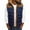 Dark Blue, variant on Men's Plus Size Outdoor Winter Vest Outerwear Hooded Padded Puffer Sleeveless Vest Gray 3XL