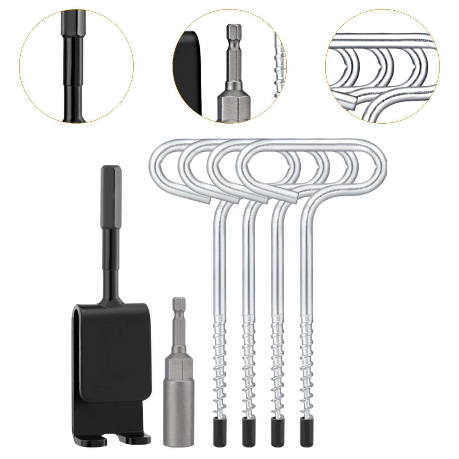 Colaxi Ice Anchor Drill Adapter Ice Fishing Anchor Tool Portable,for Setting up Ice Fishing Shelter Tent for Ice Fishing Tent Stakes